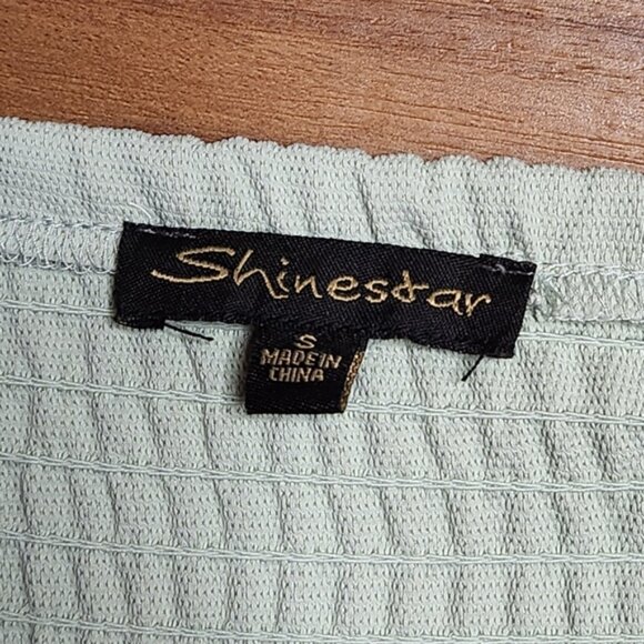 NWOT Shinestar Sage Tie Belt Jumpsuit Size Small - Picture 3 of 7